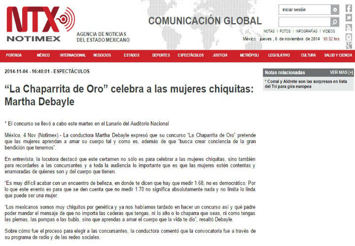 NTX: La Chaparrita de Oro” celebra a las mujeres chiquitas